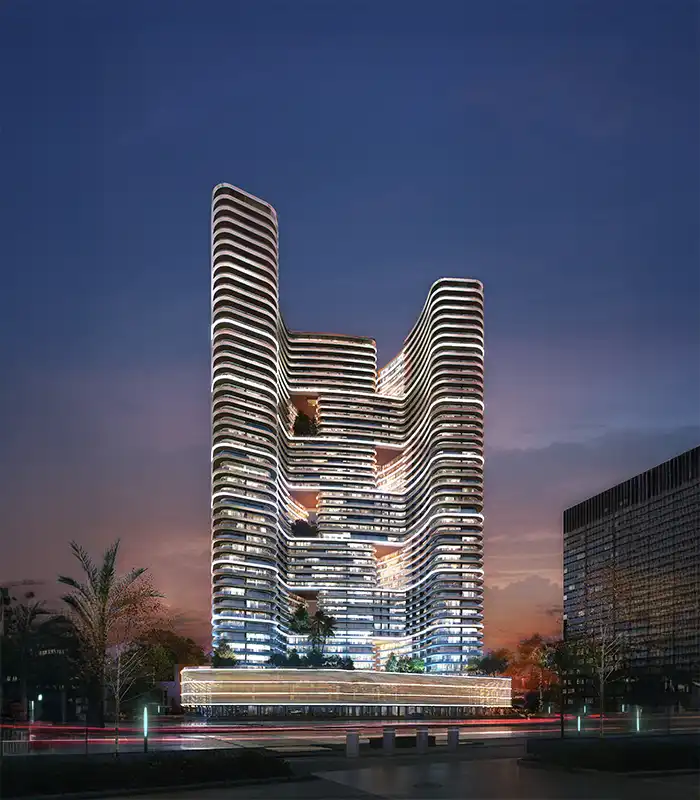 Luxury apartment with modern architecture and premium finish